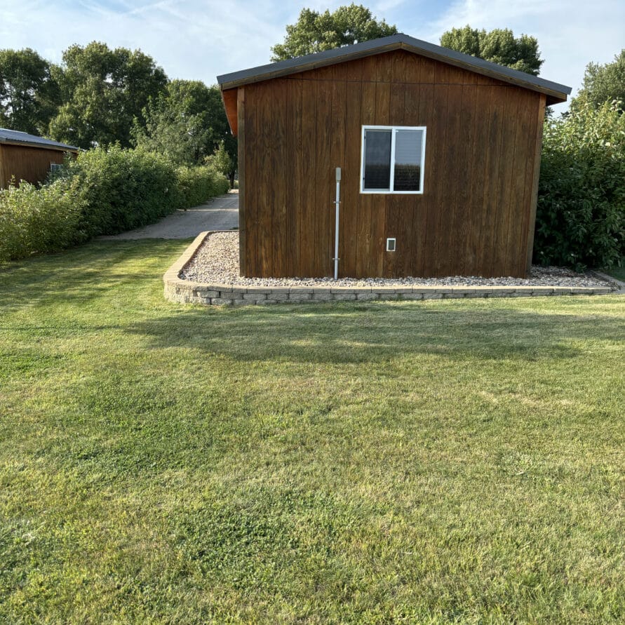 Plum Creek Park Cabin 1 back