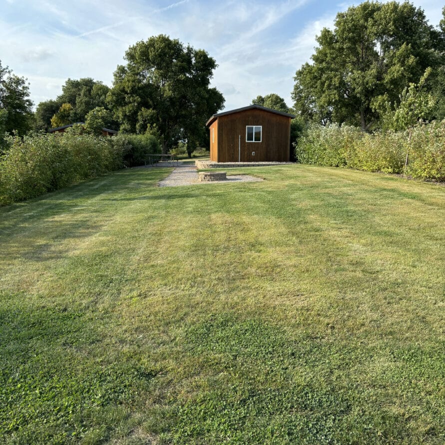 Plum Creek Park Cabin 5 back