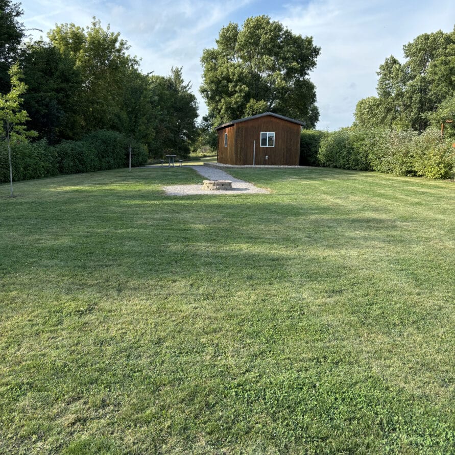 Plum Creek Park Cabin 6 back